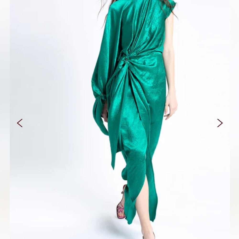Sies Marjan Emerald Green Draped Dress